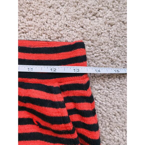 Clare V Le Tube Striped Midi Skirt Orange Black Small Artsy Academia Career Fall - Picture 8 of 9